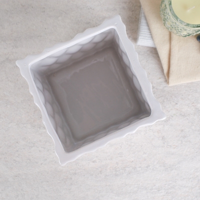 Кашпо-ваза 13см 3023-1W куб фото 2